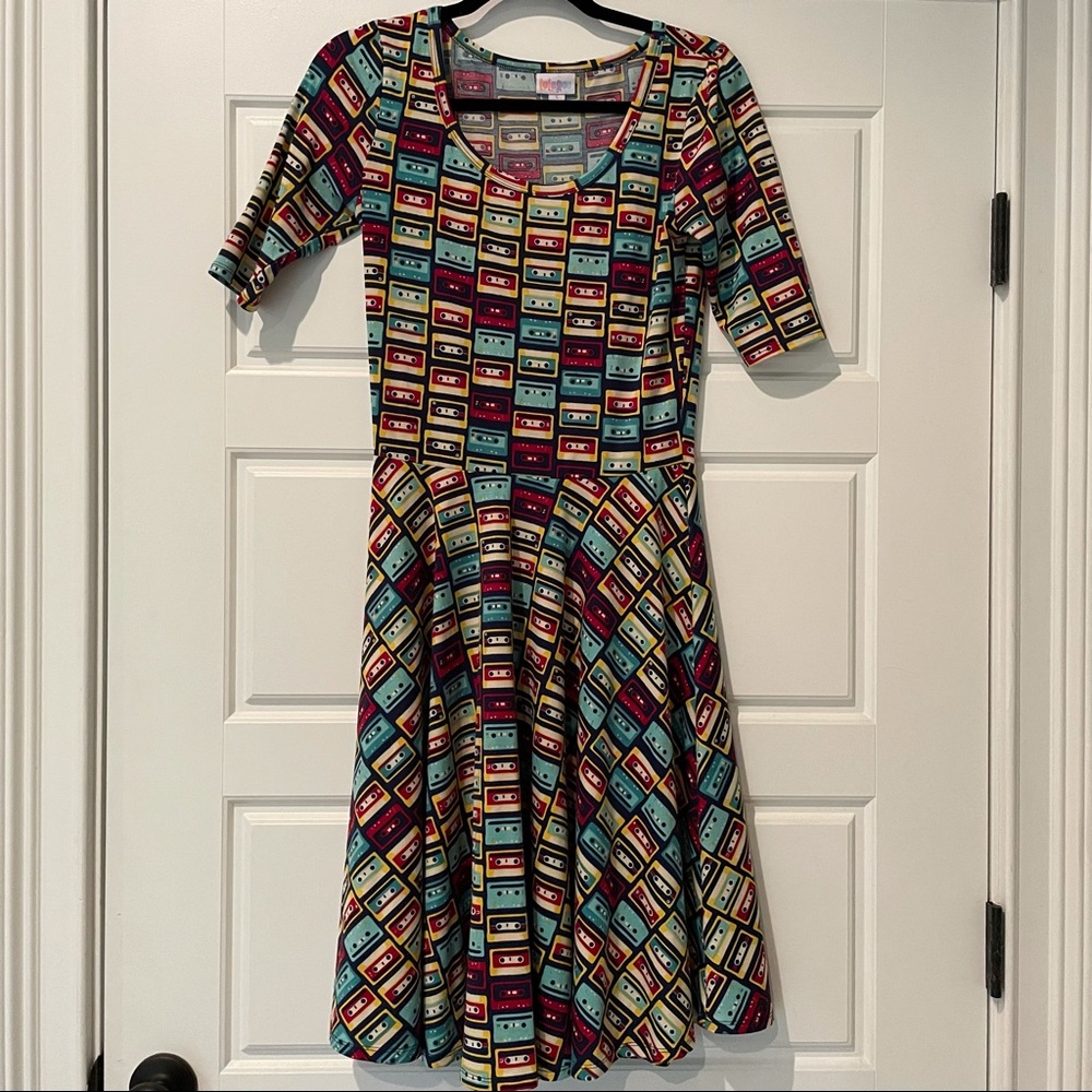 LulaRoe mixtape Nicole Dress sz S
